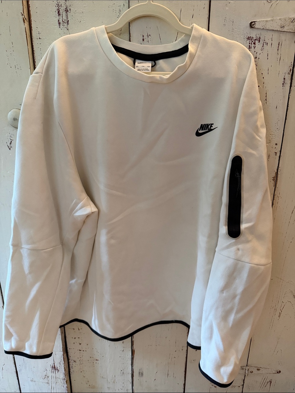 Nike Men’s White Tech Fleece Crewneck